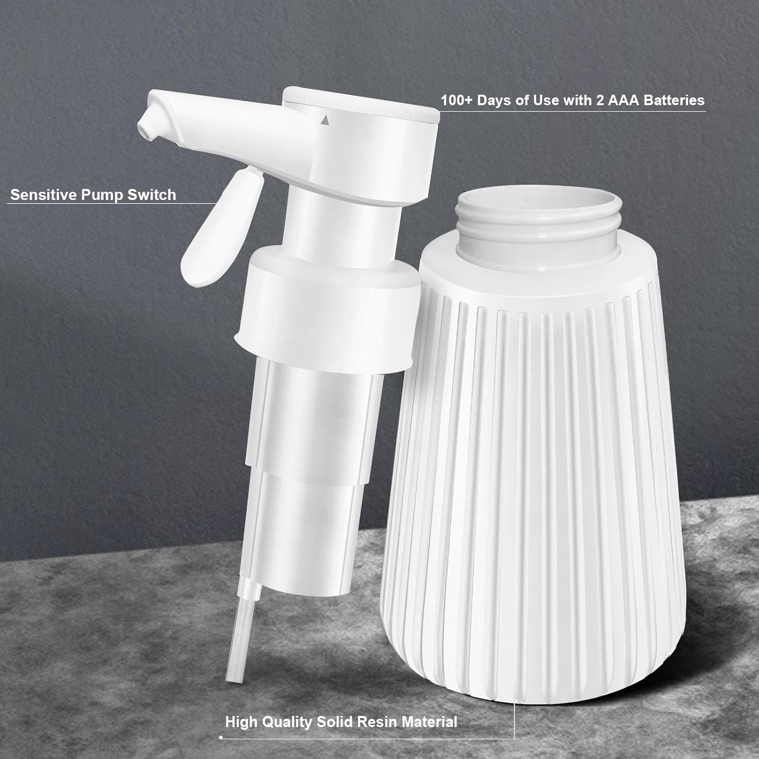 MoKasi 85oz Automatic Soap Dispenser - White Resin Touchless