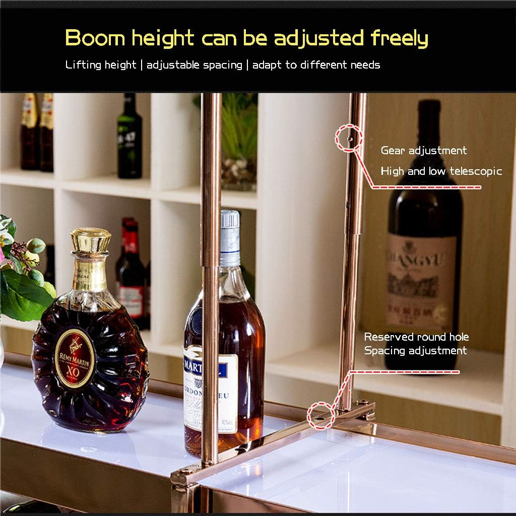 Wall-Mounted Stainless Steel Wine Rack 2 Layer Adjustable
