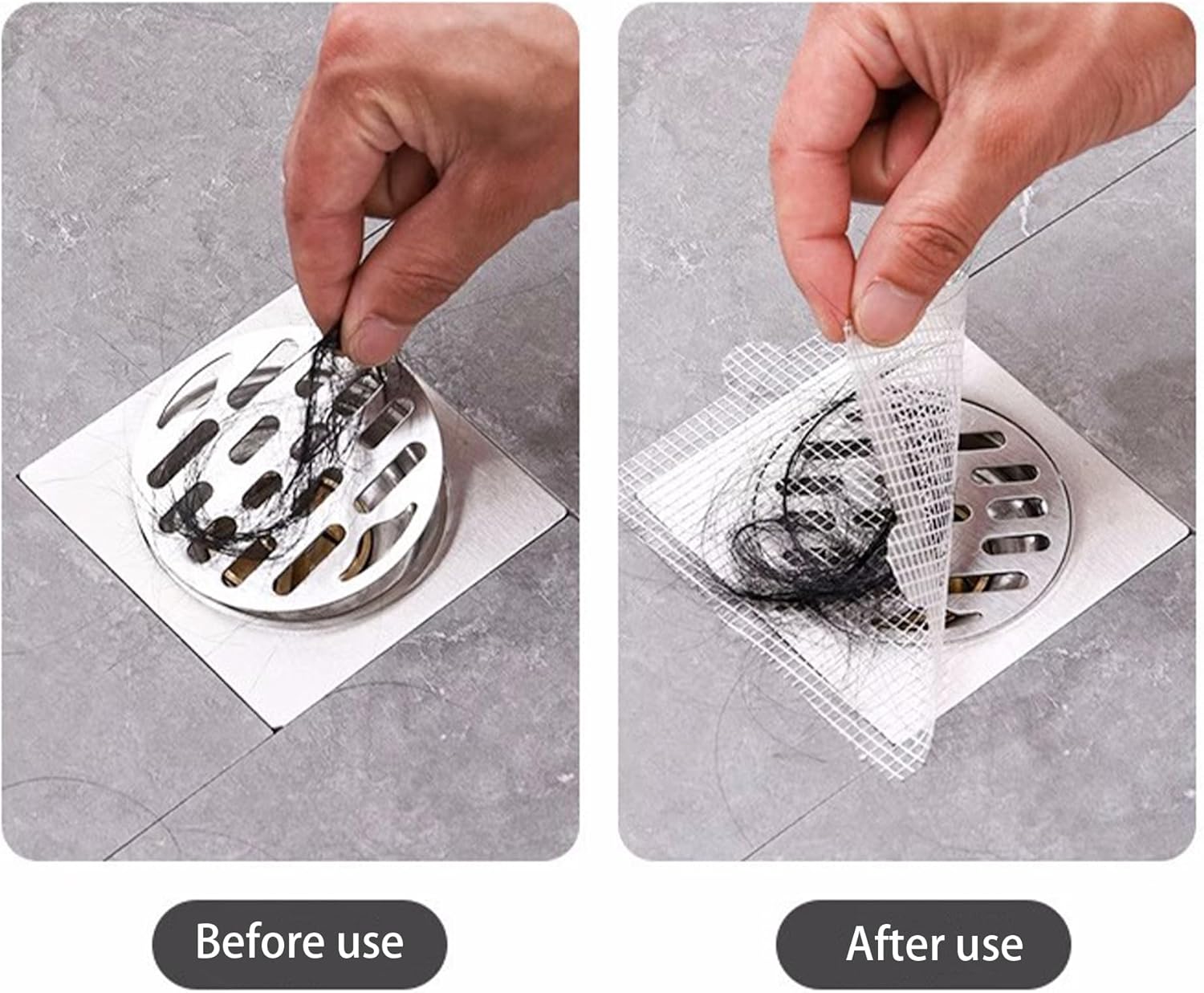 4 Inch 30pcs Round Disposable Shower Drain Hair Catcher Stickers