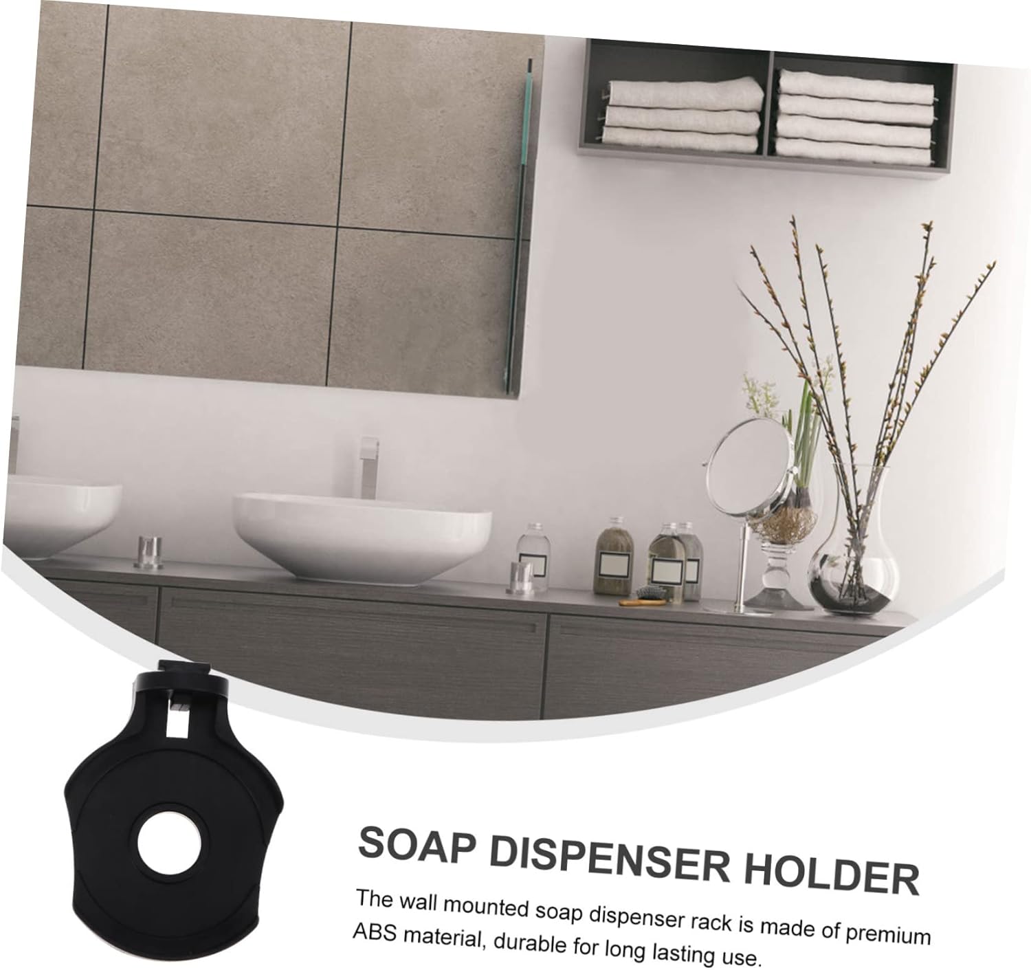 2pcs Wall-Mounted Soap Holder Bracket for Foam and Liquid Dispensers