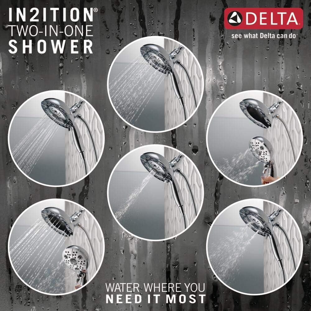 Delta In2ition 2-in-1 Dual Shower Head with Handheld and Hose
