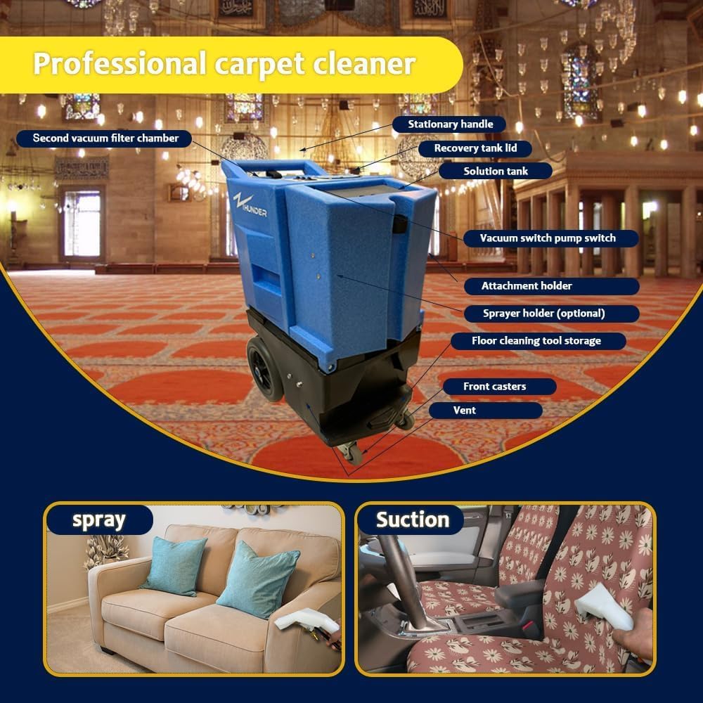 Z-Thunder Carpet Extractor 120PSI Professional No Heat