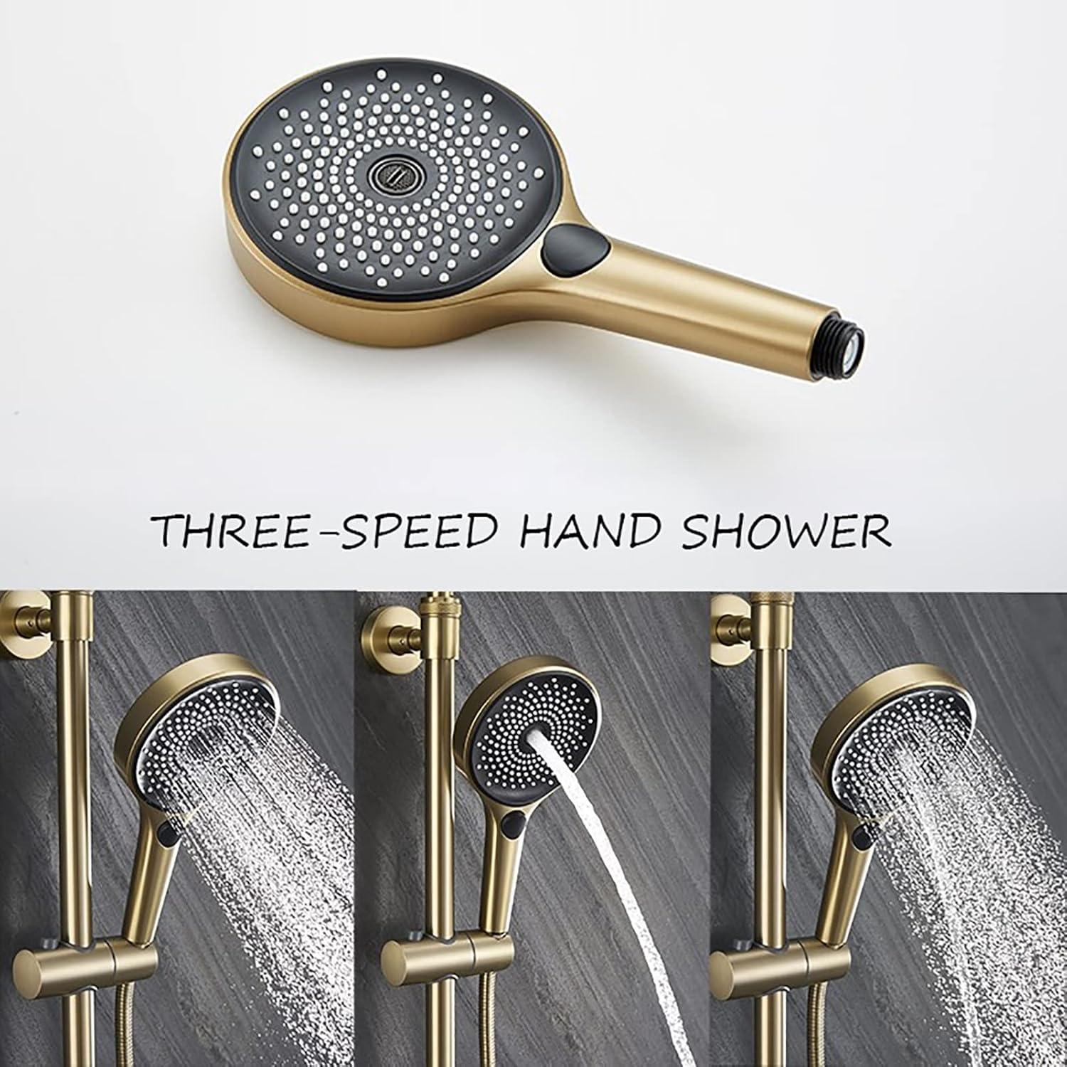 Thermostatic Shower System with Tub Spout and 3 Spray Modes