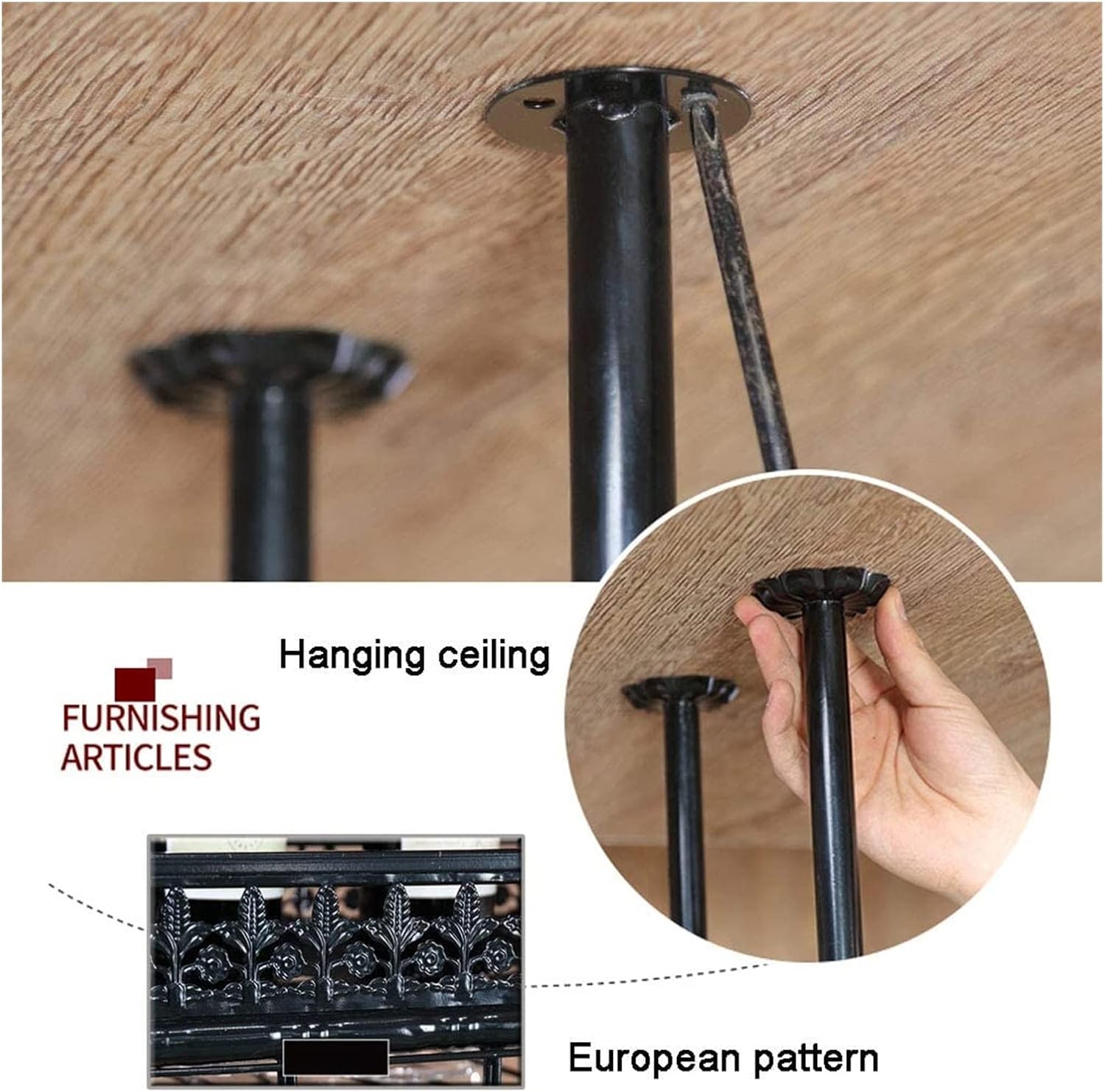 ALDEPO Wall-Mounted Wine Rack 24 Adjustable Metal