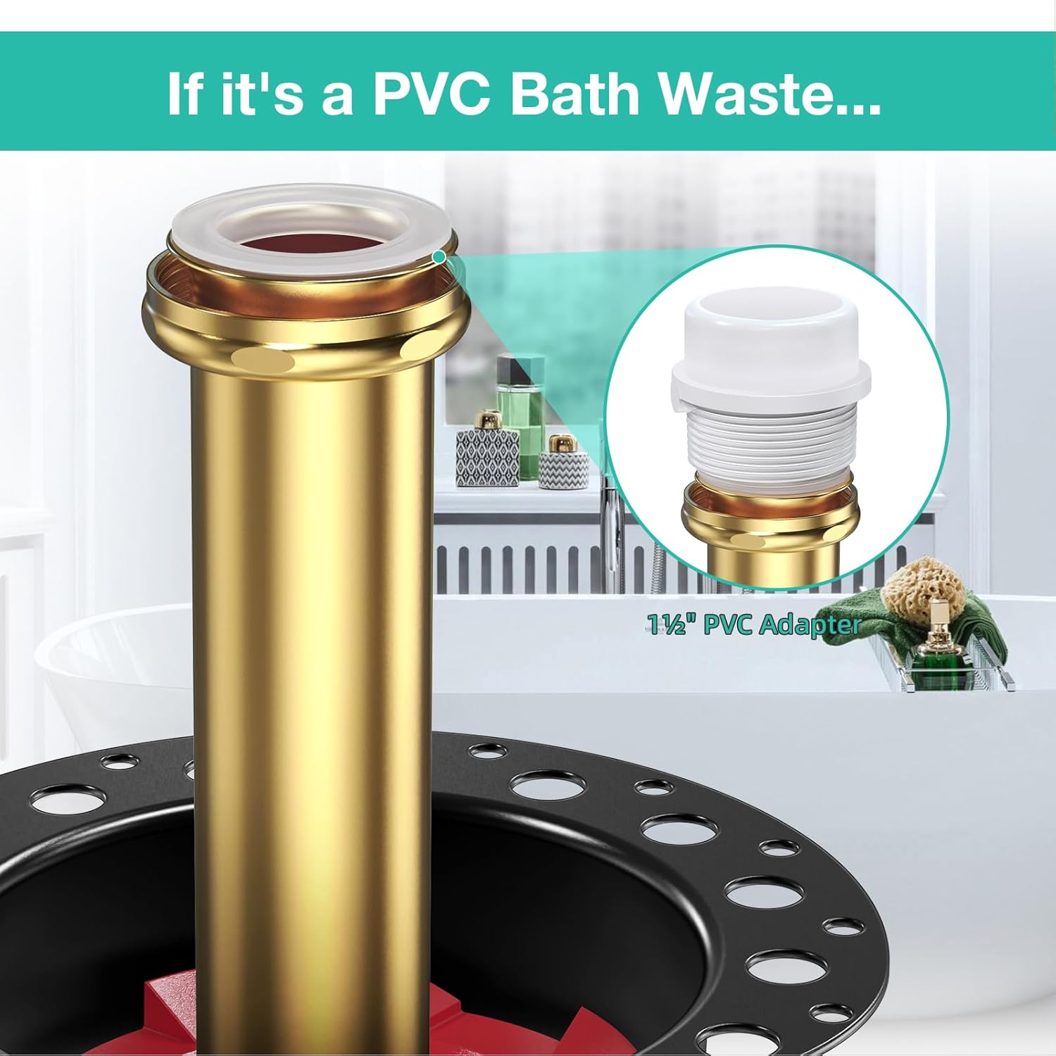 PVC Island Tub Drain Rough-in Kit for Freestanding Bathtub