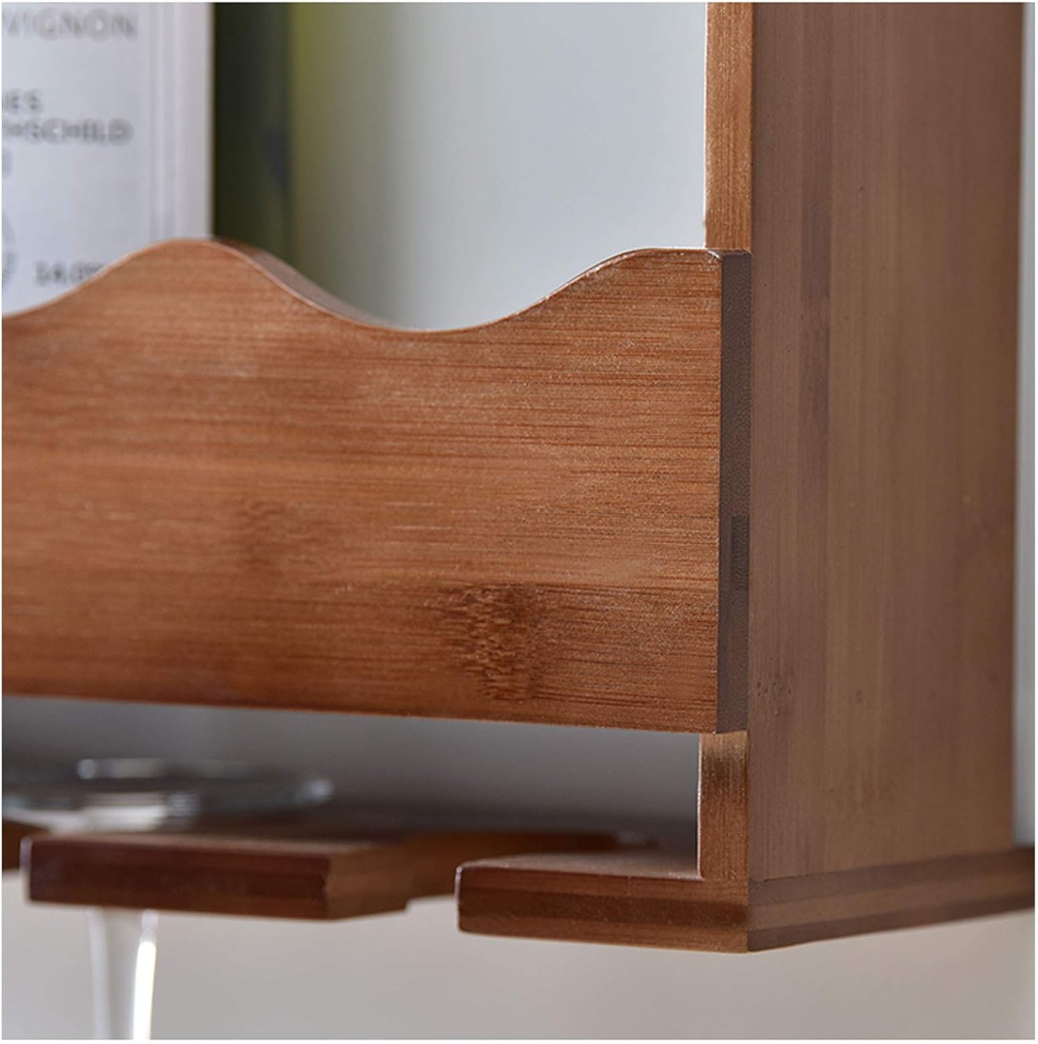 Pimex Wall-Mounted Wine Rack with Glass Holder