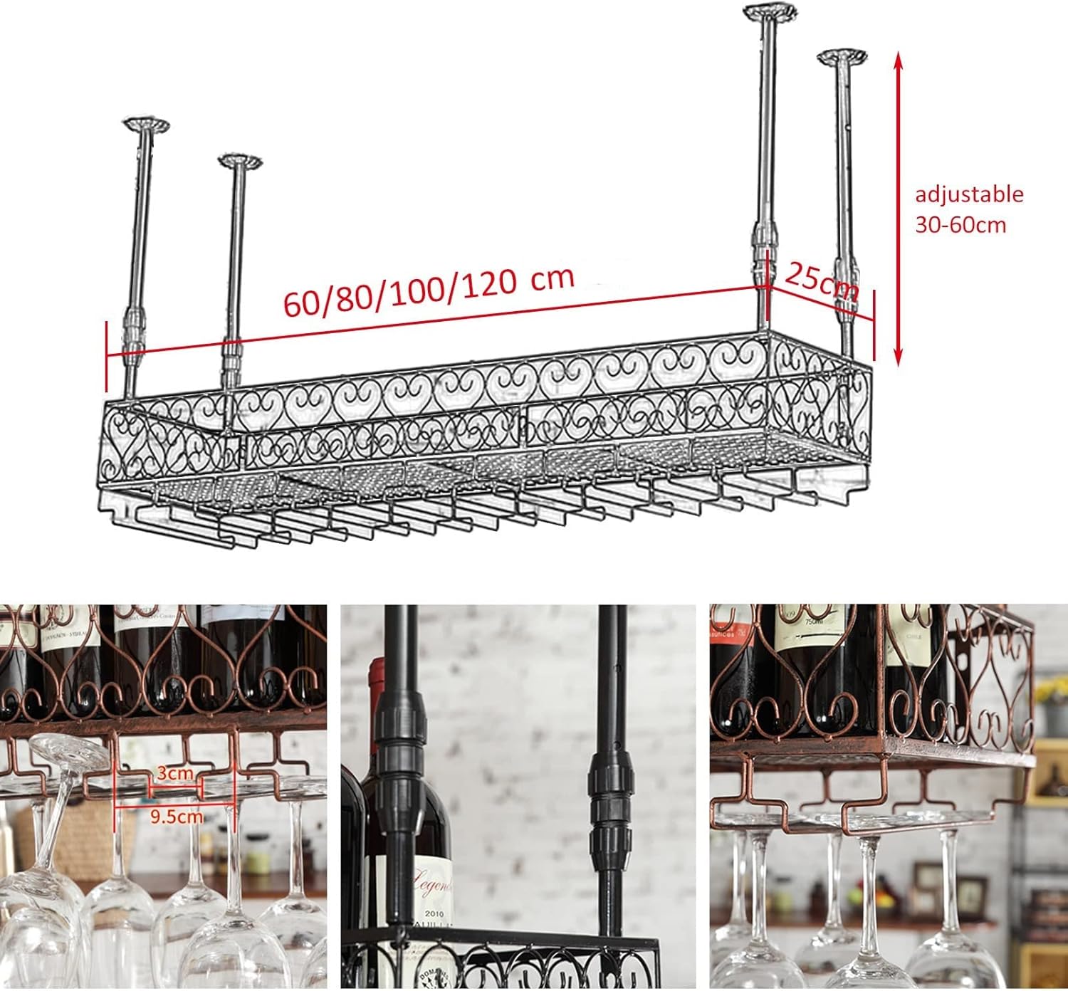 Pimex Vintage Wall Mounted Wine Rack