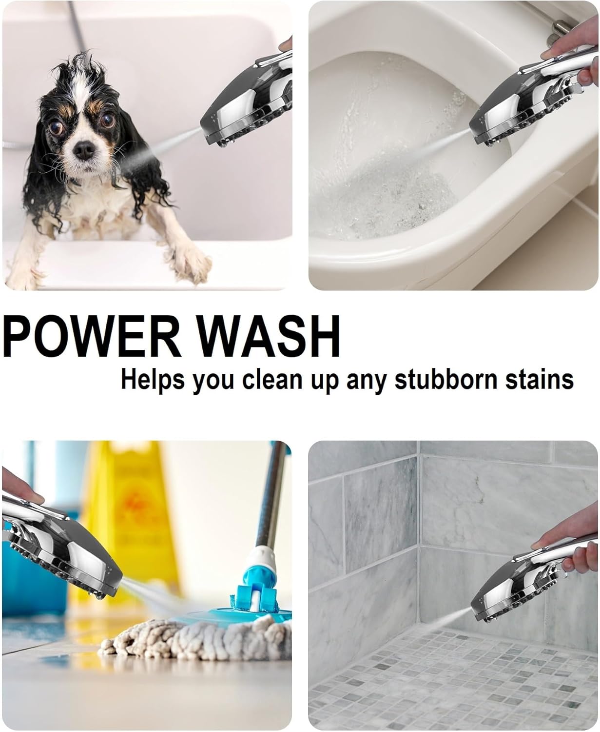 Diiwet Handheld Showerhead 7 Settings High Pressure
