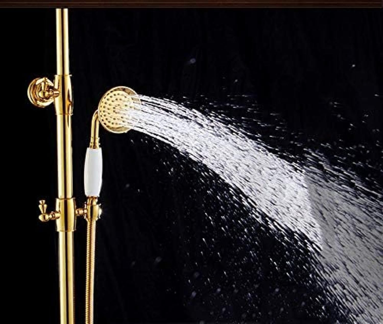 Hot Luxury Brass Jade Rainfall Shower Set 8 Inch Handheld