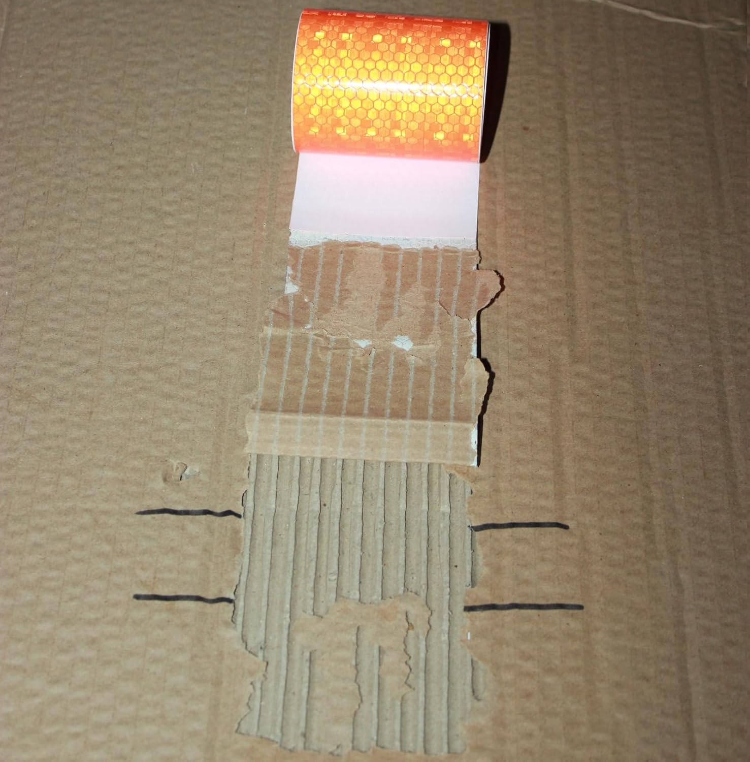 Orange Reflective Tape 2 x 11 Safety Adhesive Stickers