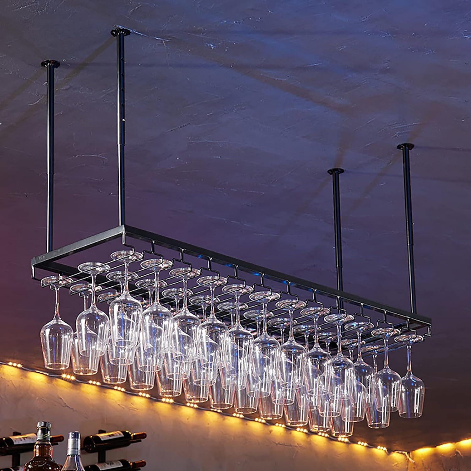 ZJDYDY Wall-Mounted Wine Rack Holder 60x35cm