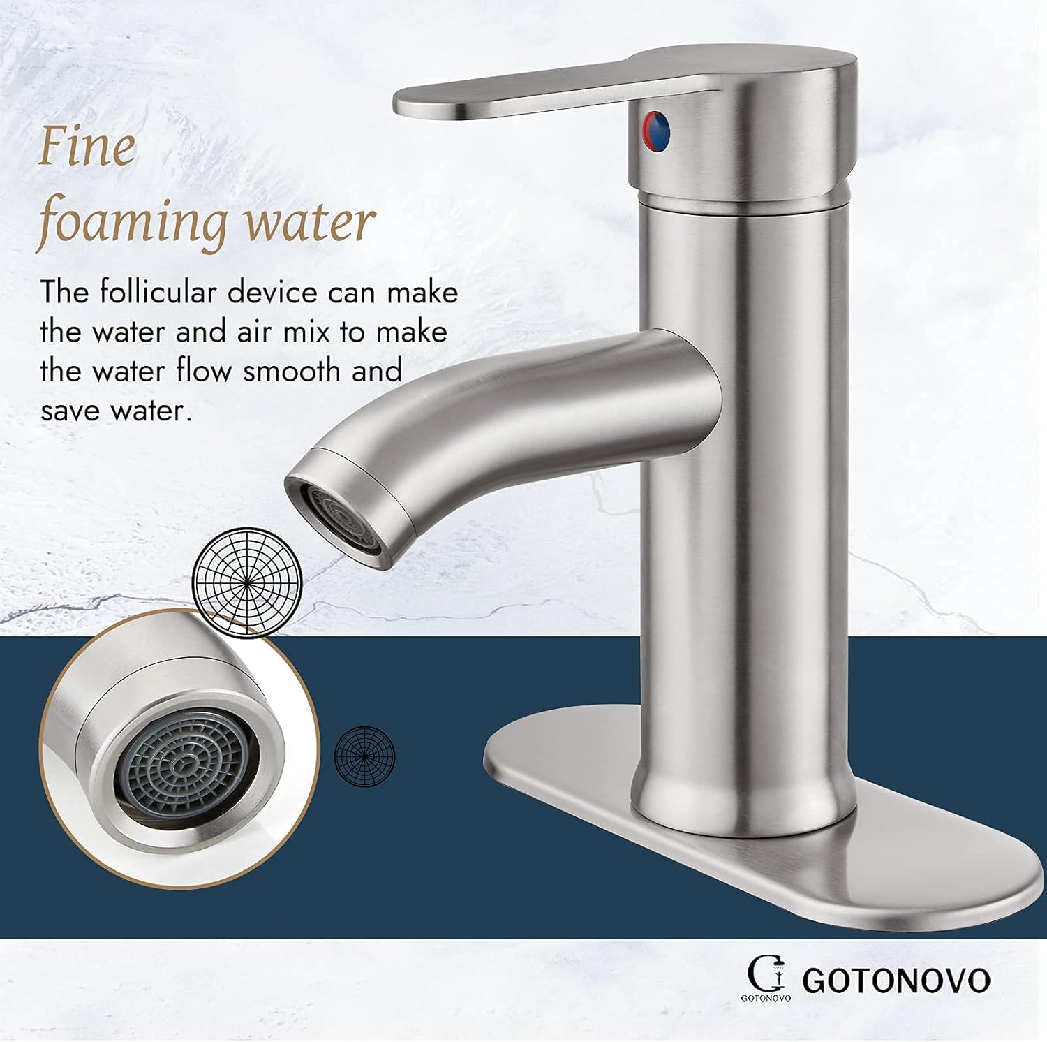 Gotonovo 12 Square Ceiling Mount Shower Faucet with 2-in-1 Handheld