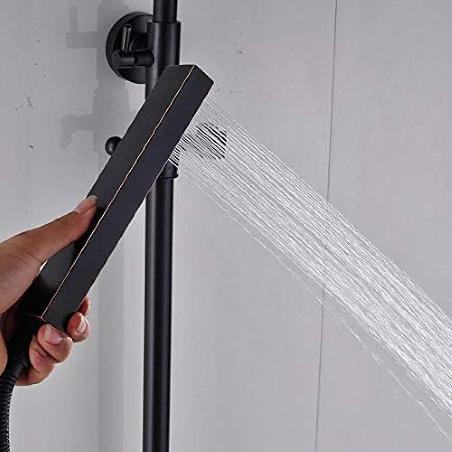 TECKI Shower Faucet with LED and Handheld Rainfall Head Set