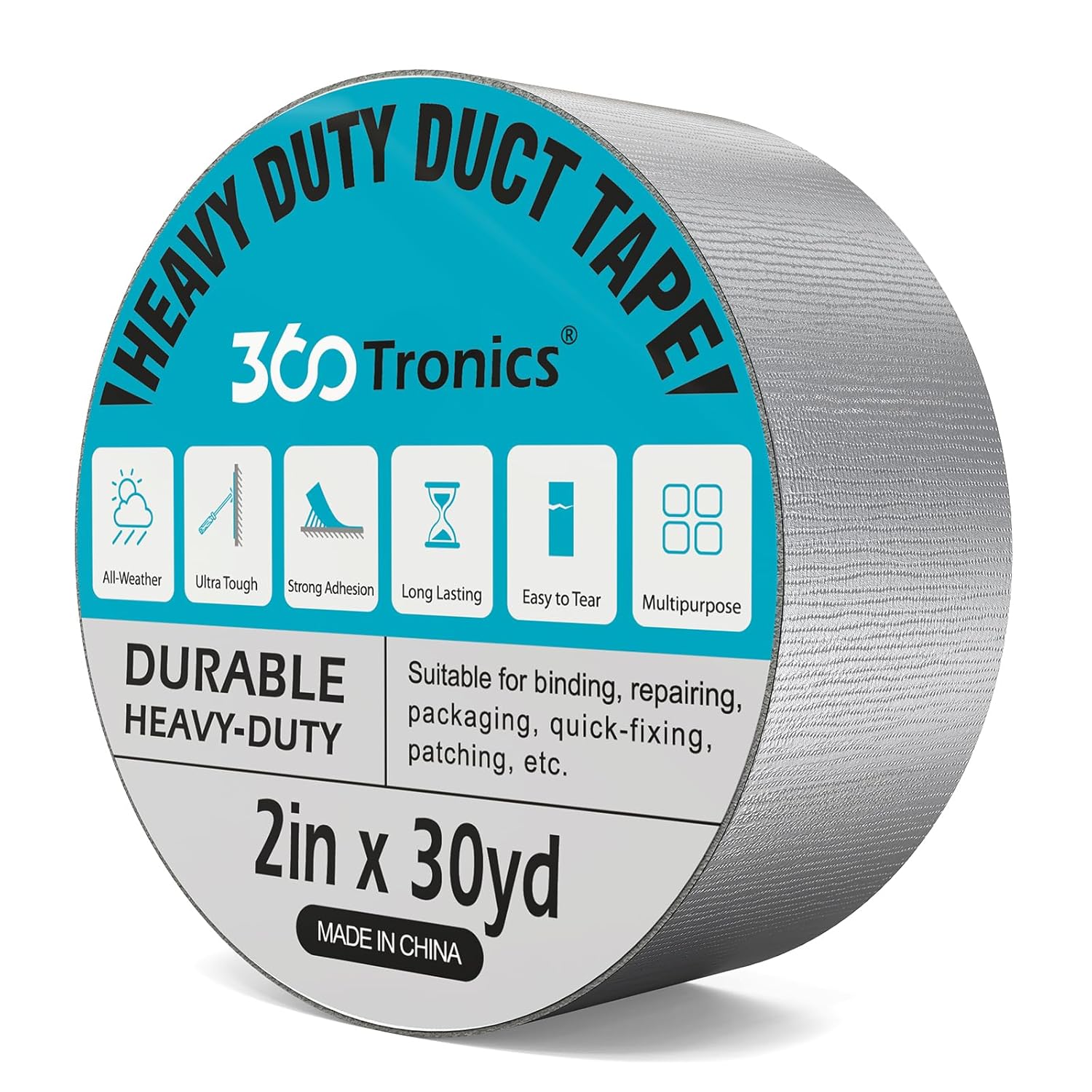 360Tronics Duct Tape 2in x 30yd Heavy Duty Waterproof