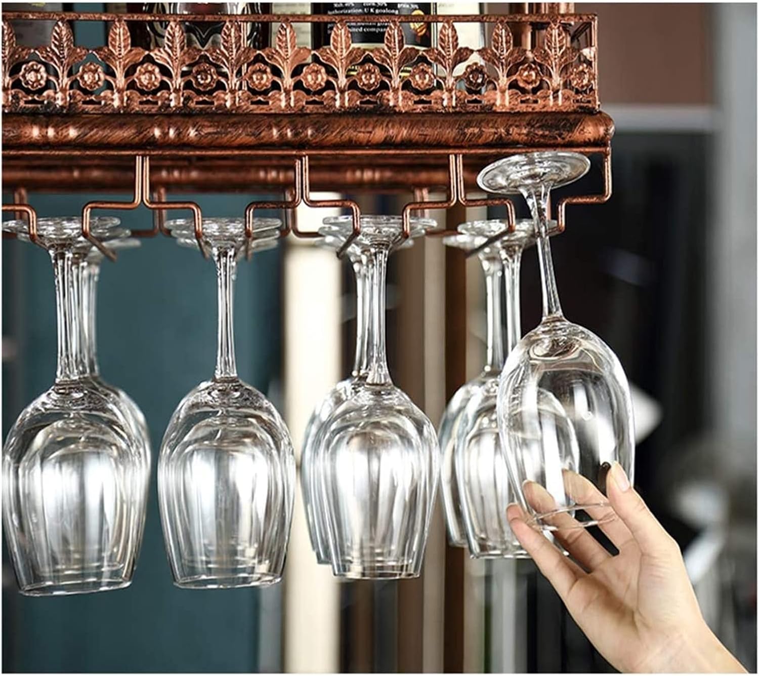 ALDEPO Wall-Mounted Wine Rack with Adjustable Height 1