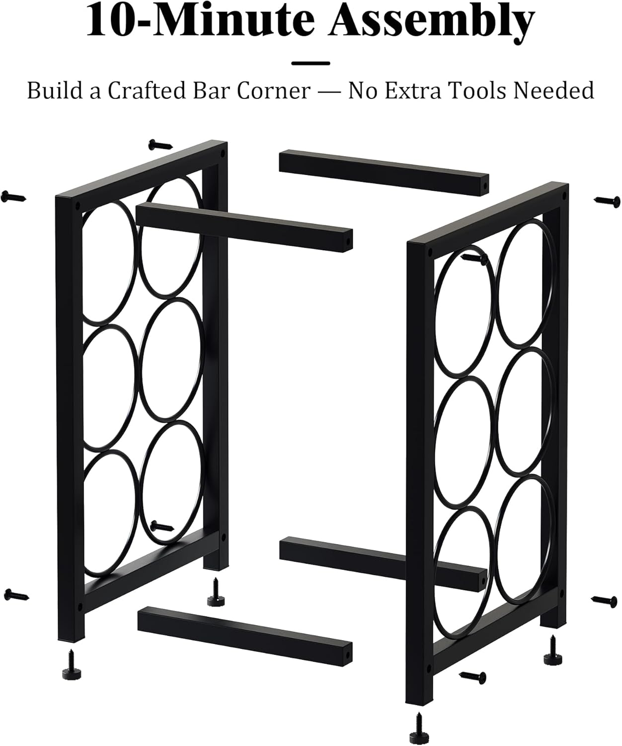 Hjarta Compact Wine Rack for Countertop and Cabinet