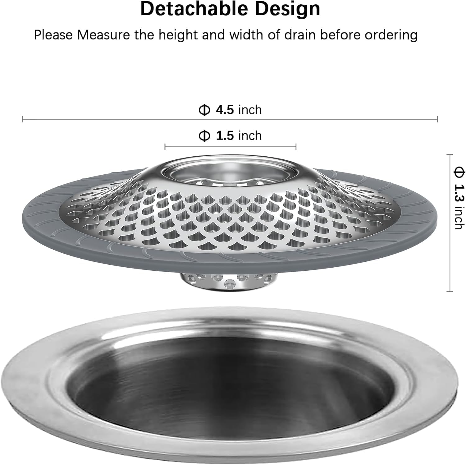 Burfocus Sink Protectors for Kitchen Sink - Silver