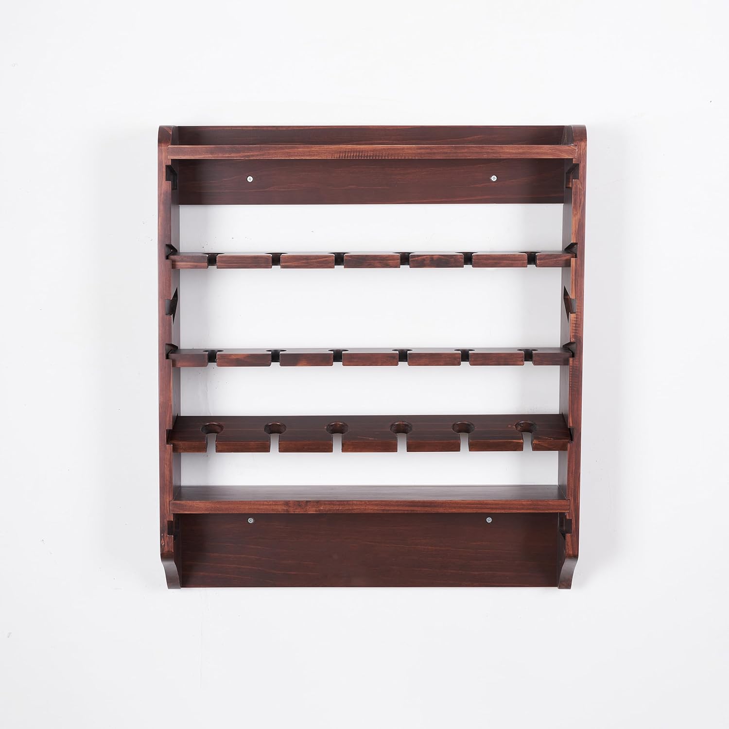18 Bottle Wall Wine Rack with 12 Glass Holder