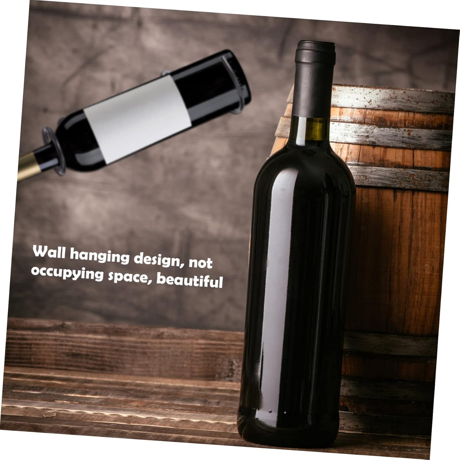 Cabilock 6Pcs Iron Wall Wine Racks Stylish Storage