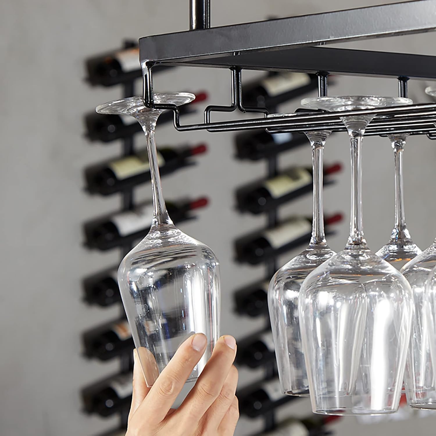 ZJDYDY Wall-Mounted Wine Rack Holder 60x35cm