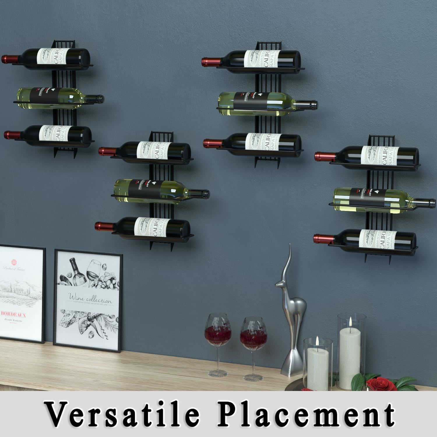 Wall Mount Wine Rack for 12 Bottles by J JACKCUBE DESIGN