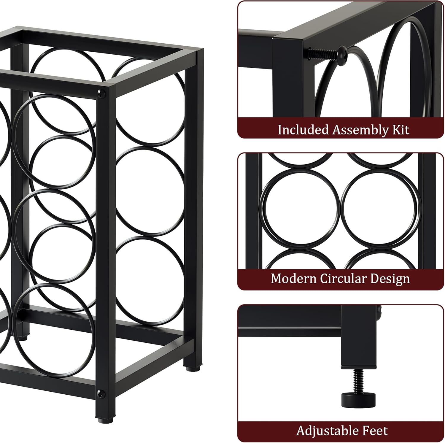 Hjarta Compact Wine Rack for Countertop and Cabinet