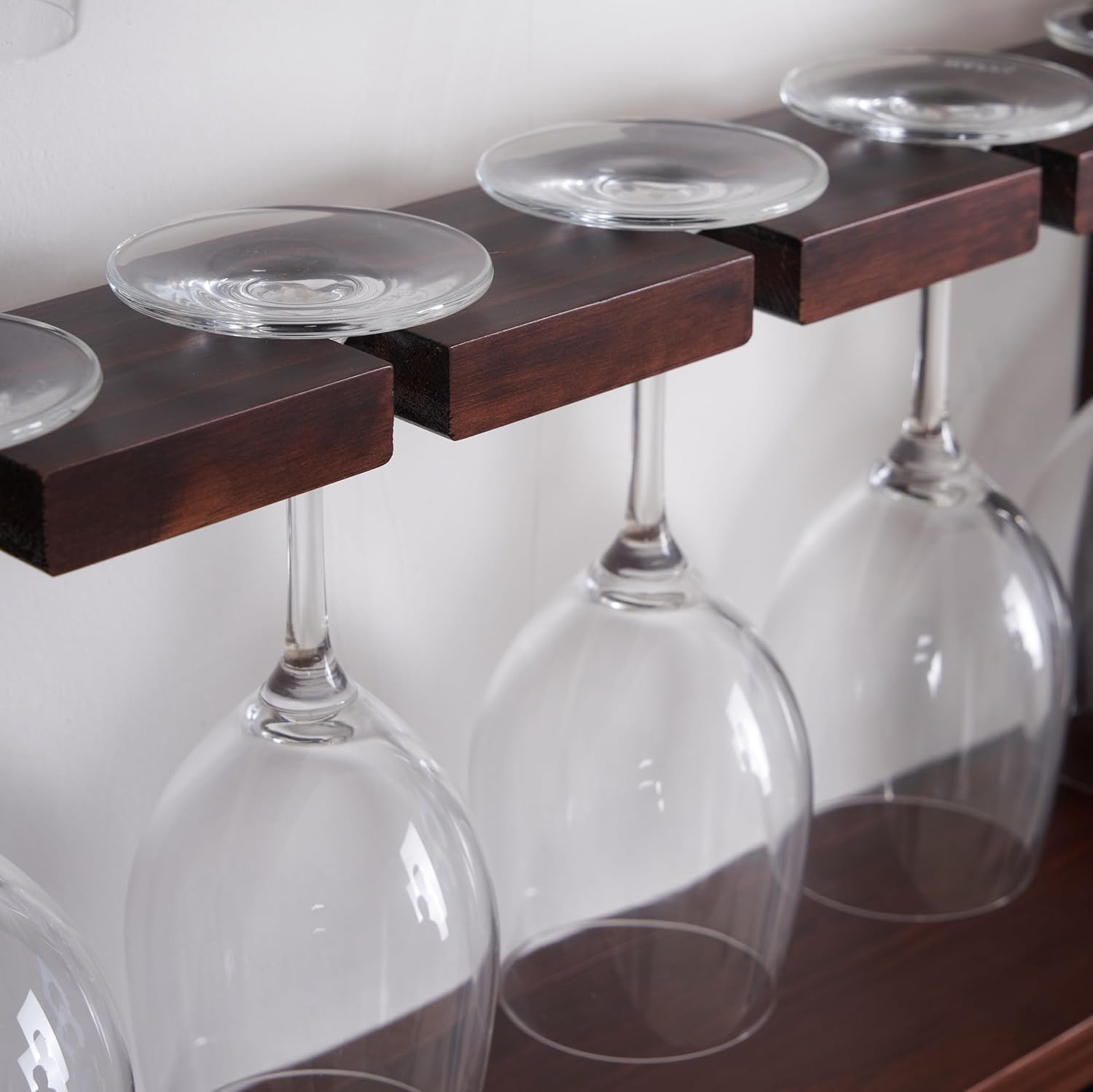 18 Bottle Wall Wine Rack with 12 Glass Holder
