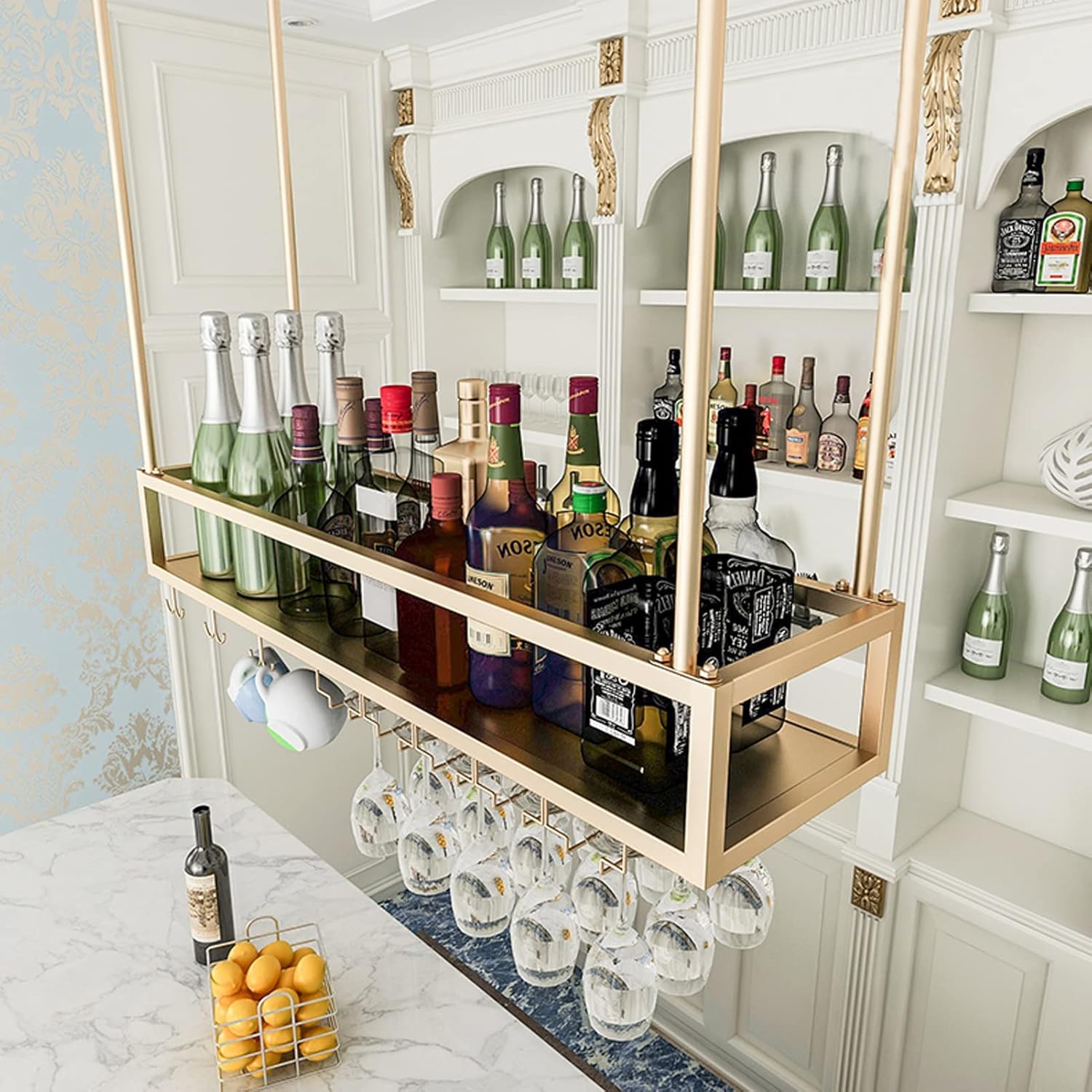 ZJDYDY Wall-Mounted Wine Rack 140X25X21Cm