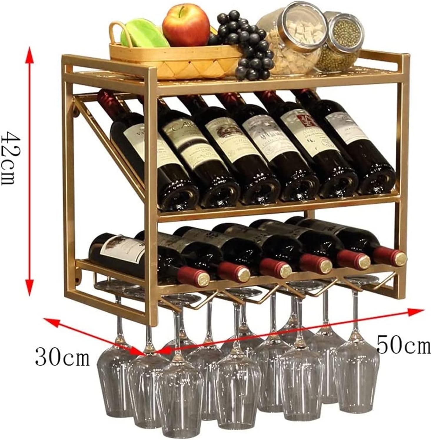 ALDEPO Wall-Mounted Wine Rack - Christmas Reindeer Style