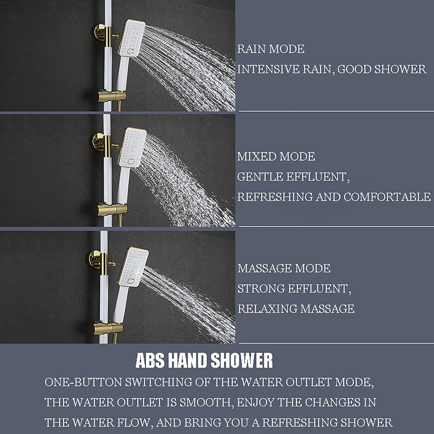 Waterfall Shower System with Handheld Combo