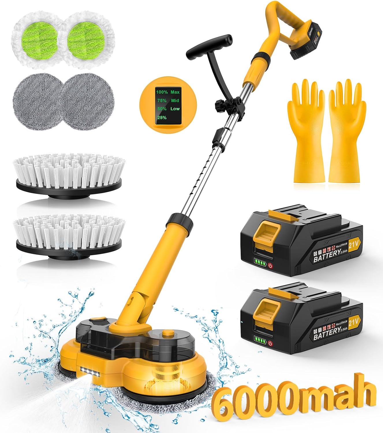 Qimedo 6000mAh Battery Electric Mop M1 with 800RPM