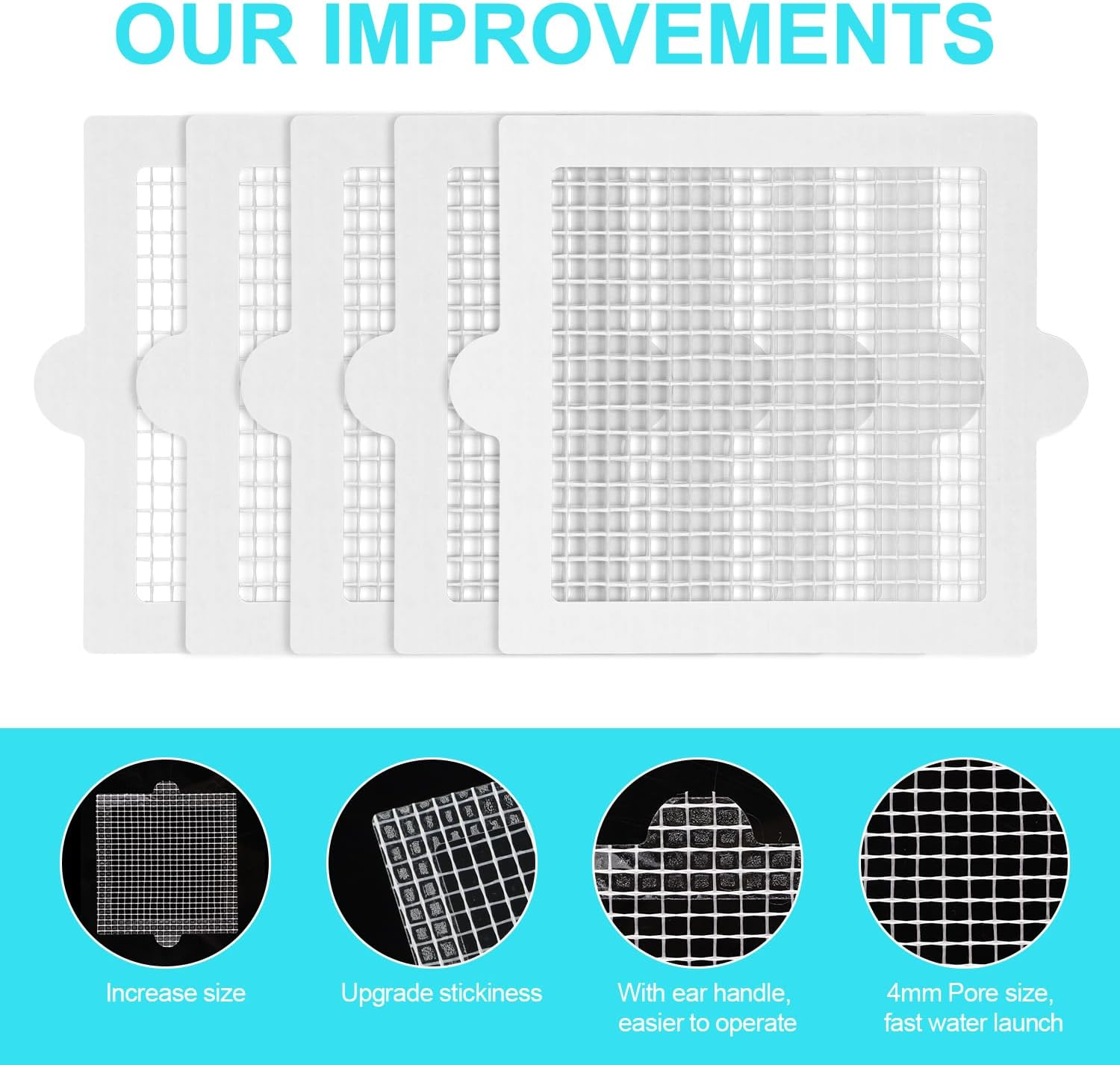 25pcs PEUTIER Shower Drain Hair Catchers