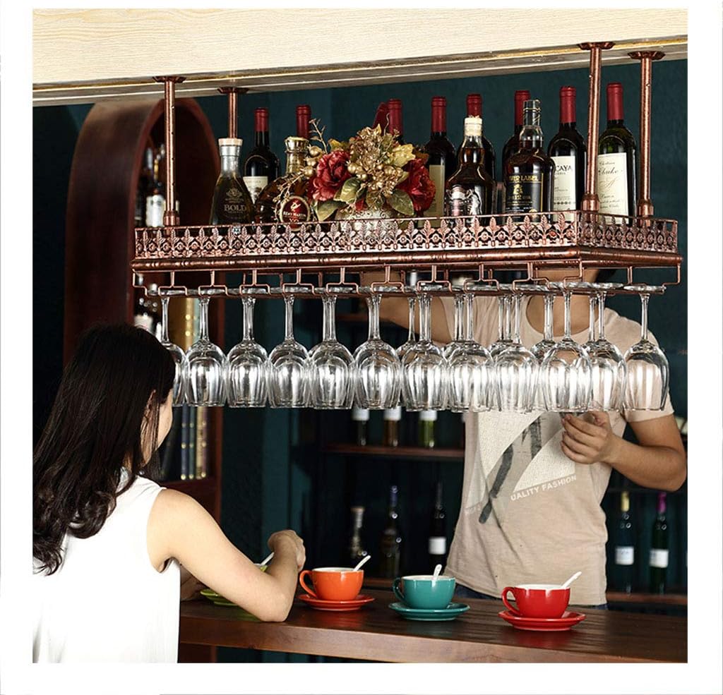 ZJDYDY Wall-Mounted Wine Rack 100cm Metal Holder