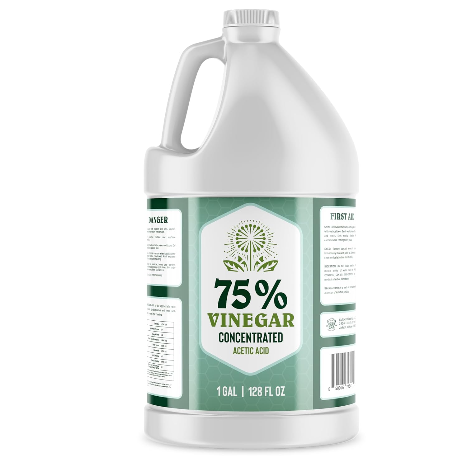 75 Vinegar 1 Gallon Concentrated All-Natural Cleaner