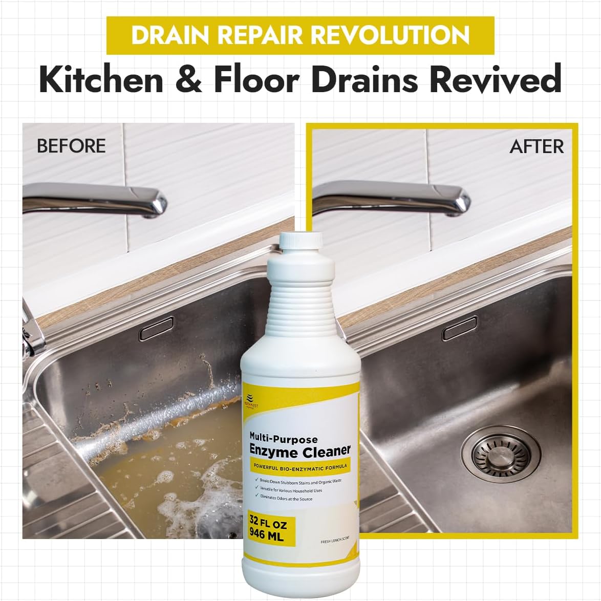 NORTHWEST ENTERPRISES Multi-Purpose Enzyme Cleaner - 32 Ounces