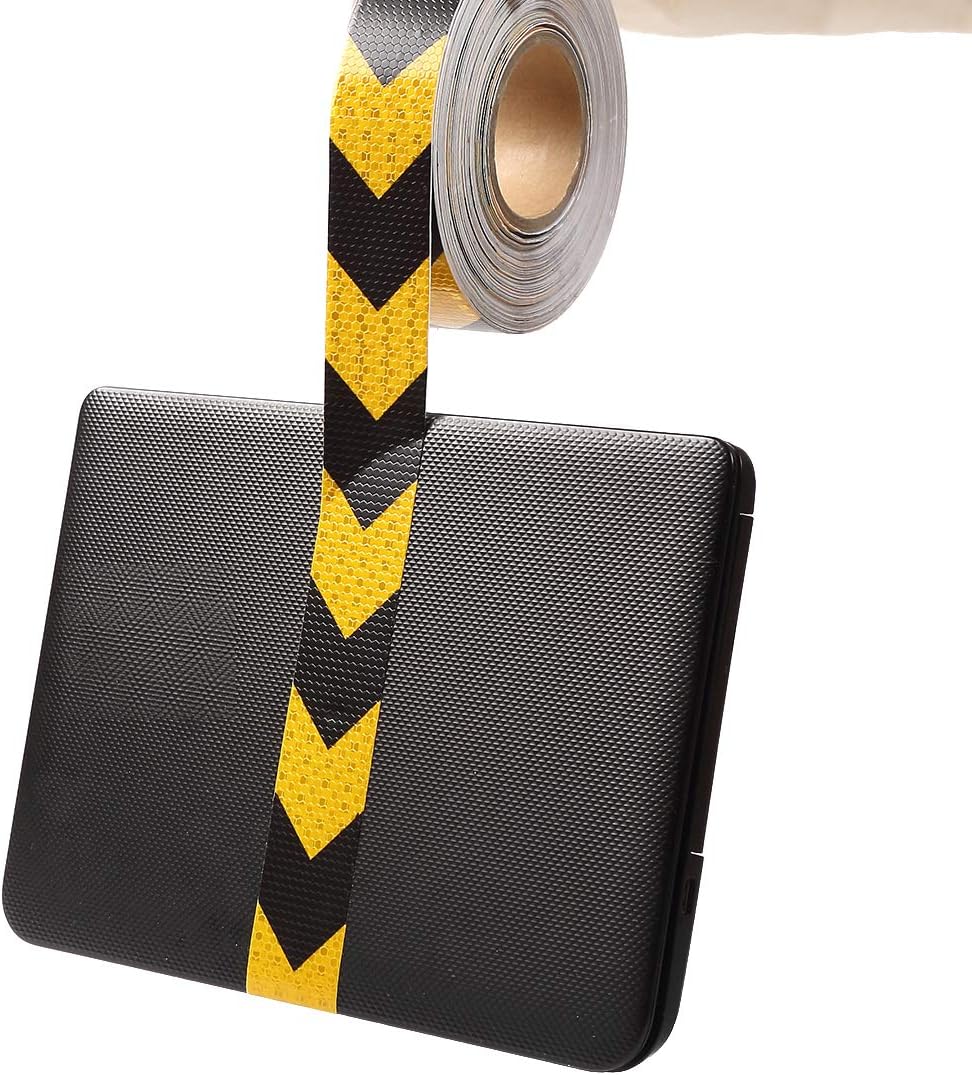 AISEY 2 X 30ft Reflective Safety Tape Yellow Black