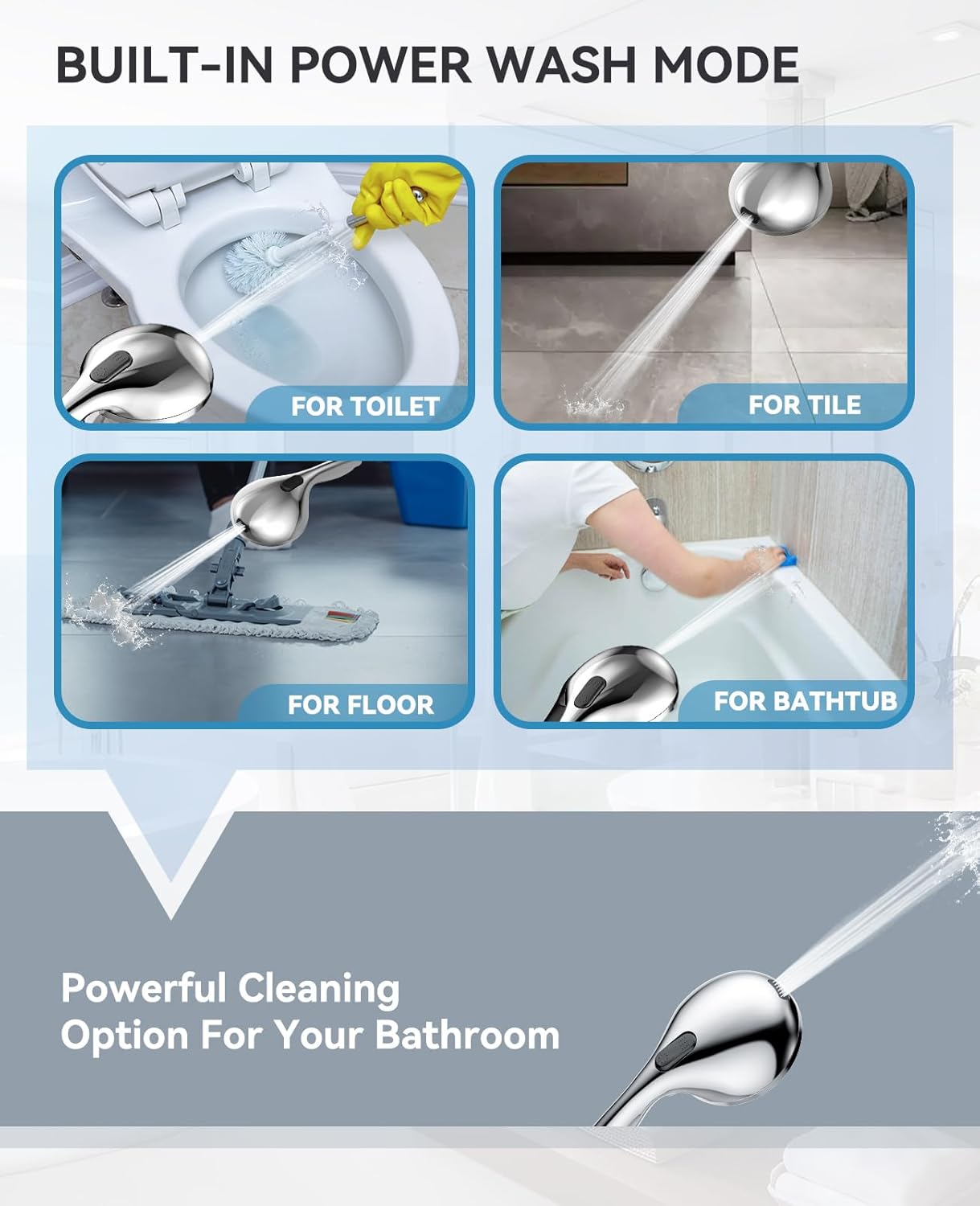 JDO High Pressure Handheld Shower Head with 9 Settings 1