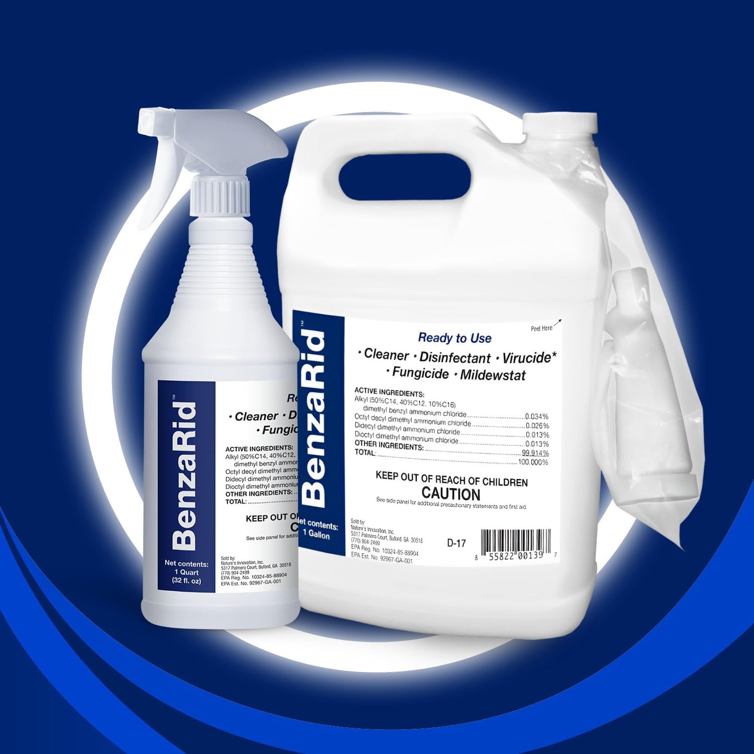 BenaRid Black Mold Virus Killer - 1 Gal 32 oz Pack