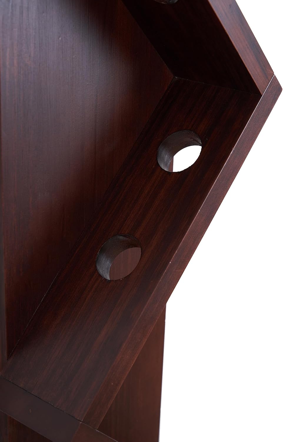 Vertical Wall-Mounted Wood Wine Rack for 8 Bottles