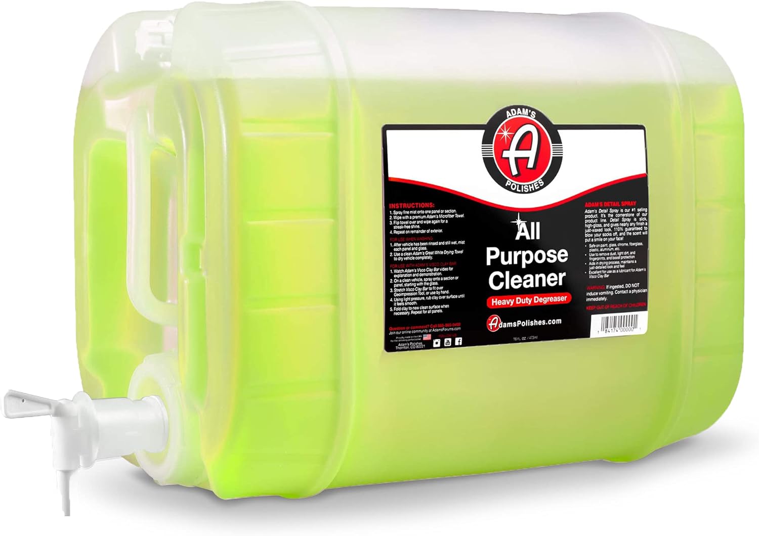 Adams Polishes Heavy Duty Cleaner Degreaser 5 Gallon 1