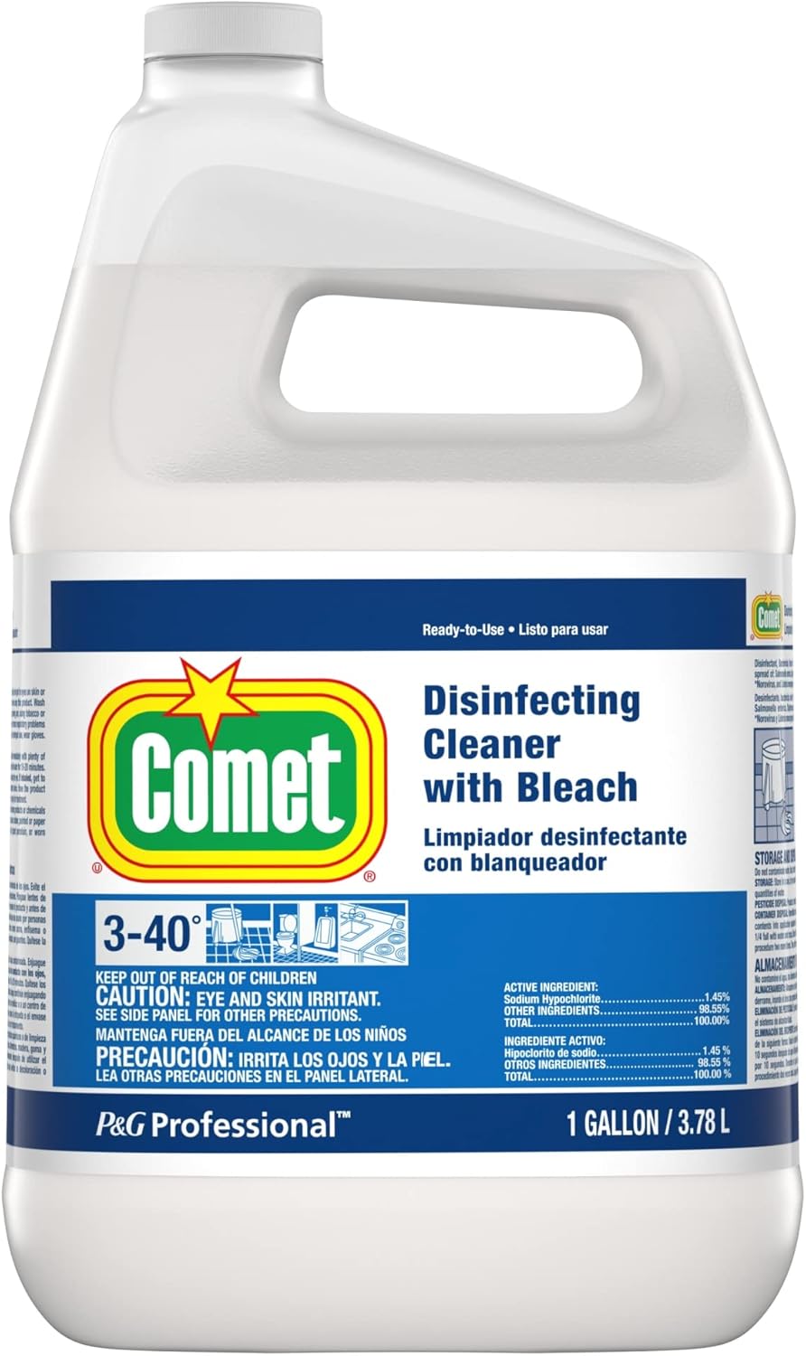 Comet Professional Disinfecting Bathroom Cleaner 128 Oz Case Of 3