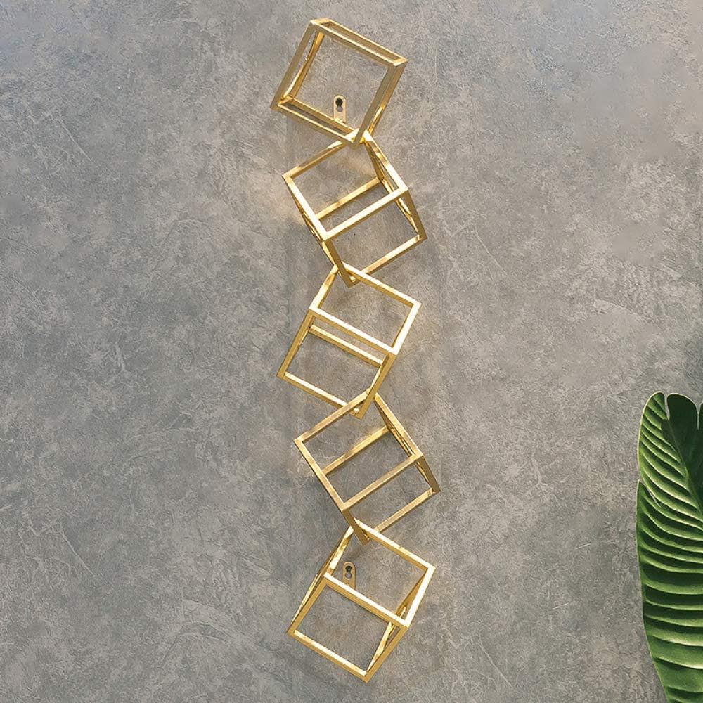 DZX Wall-Mounted Wine Rack 5 Bottles Gold