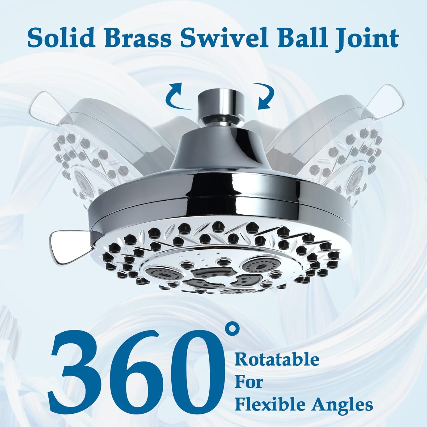 Aiscsc 8 Spray Modes Shower Head with 62 Nozzles