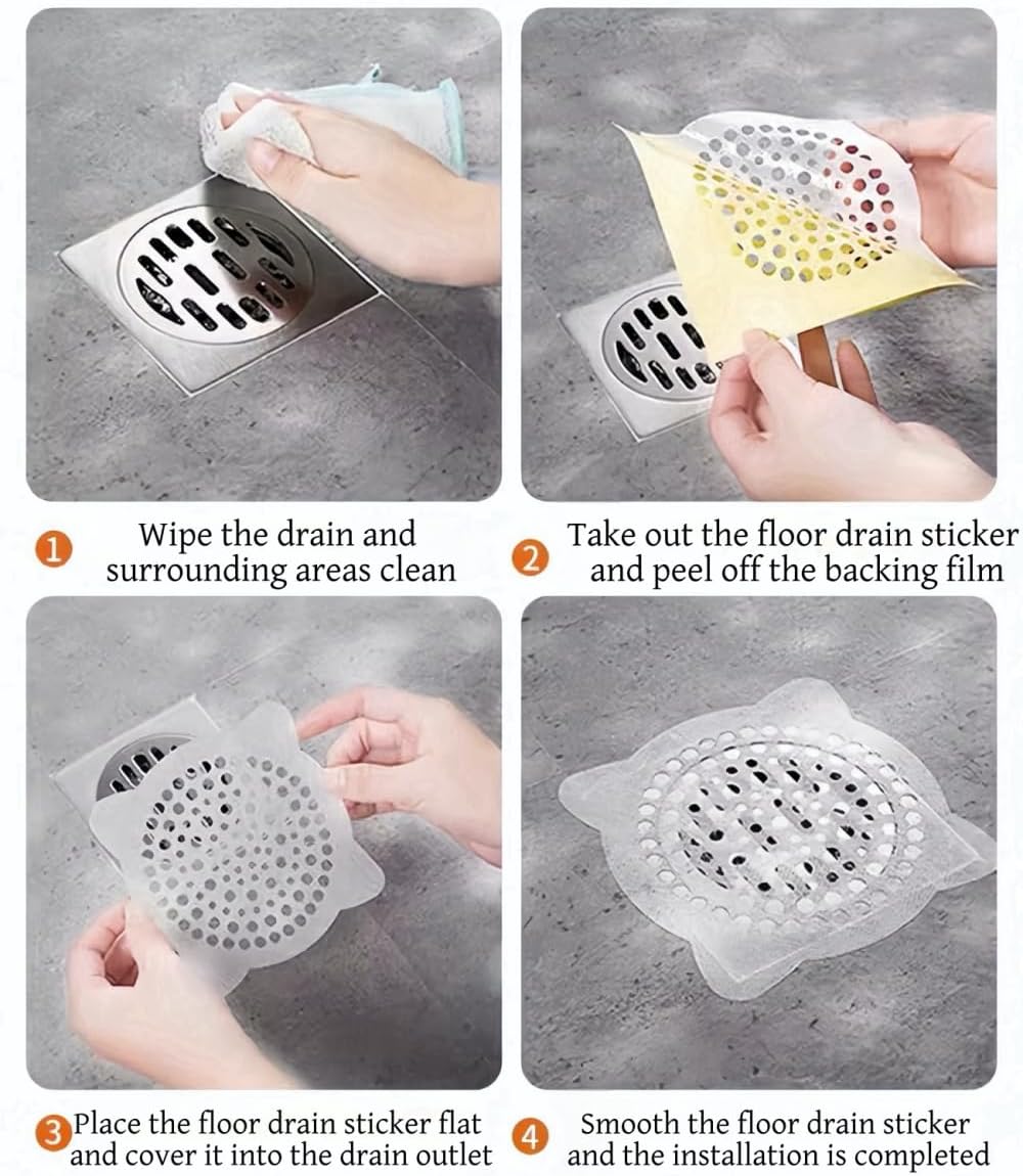 30 Pack 6 Inch Disposable Drain Hair Catcher