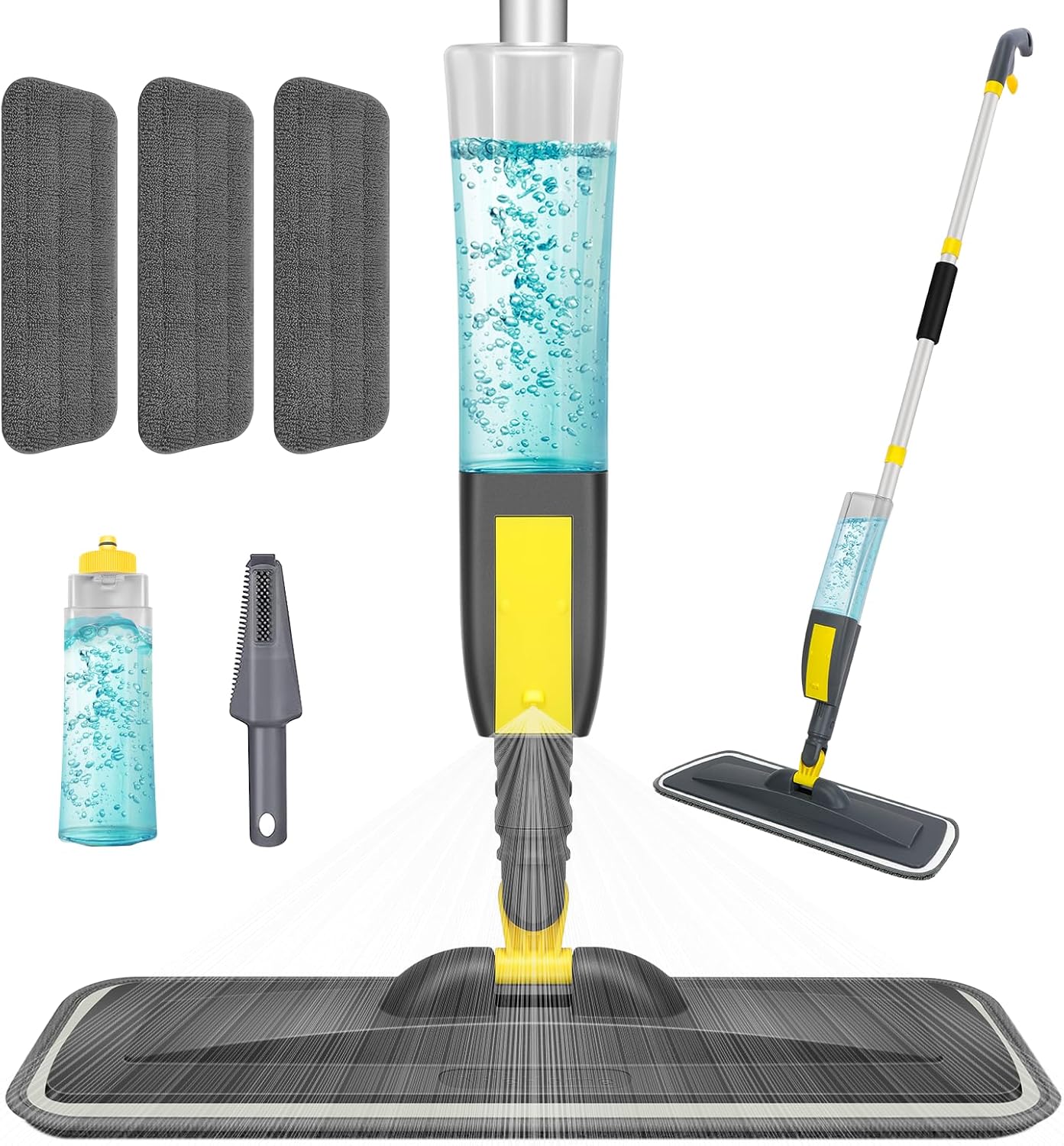 NileHome Spray Mop with 3 Pads and Refillable Bottle