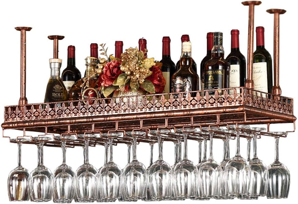 ZJDYDY Wall-Mounted Wine Rack 100cm Metal Holder