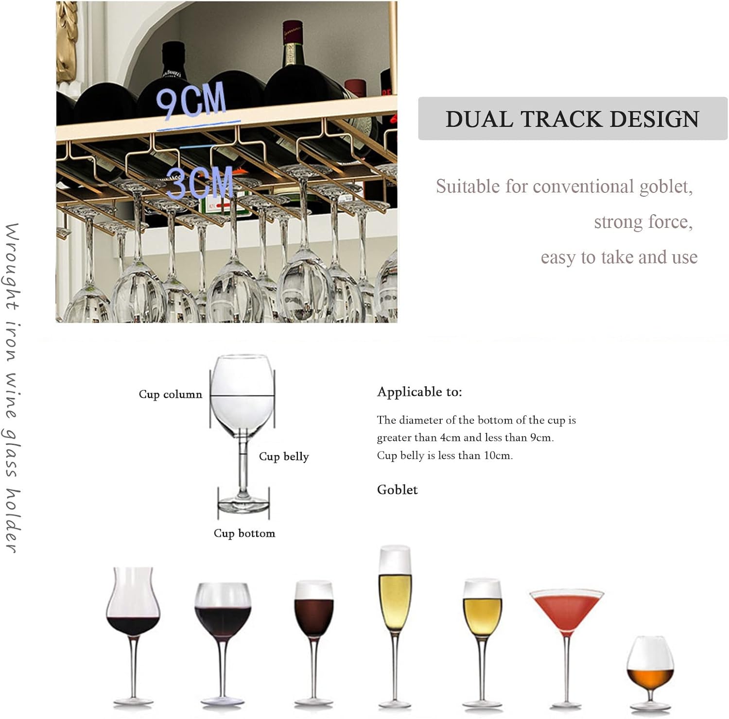 ZJDYDY Wall-Mounted Wine Rack Holder