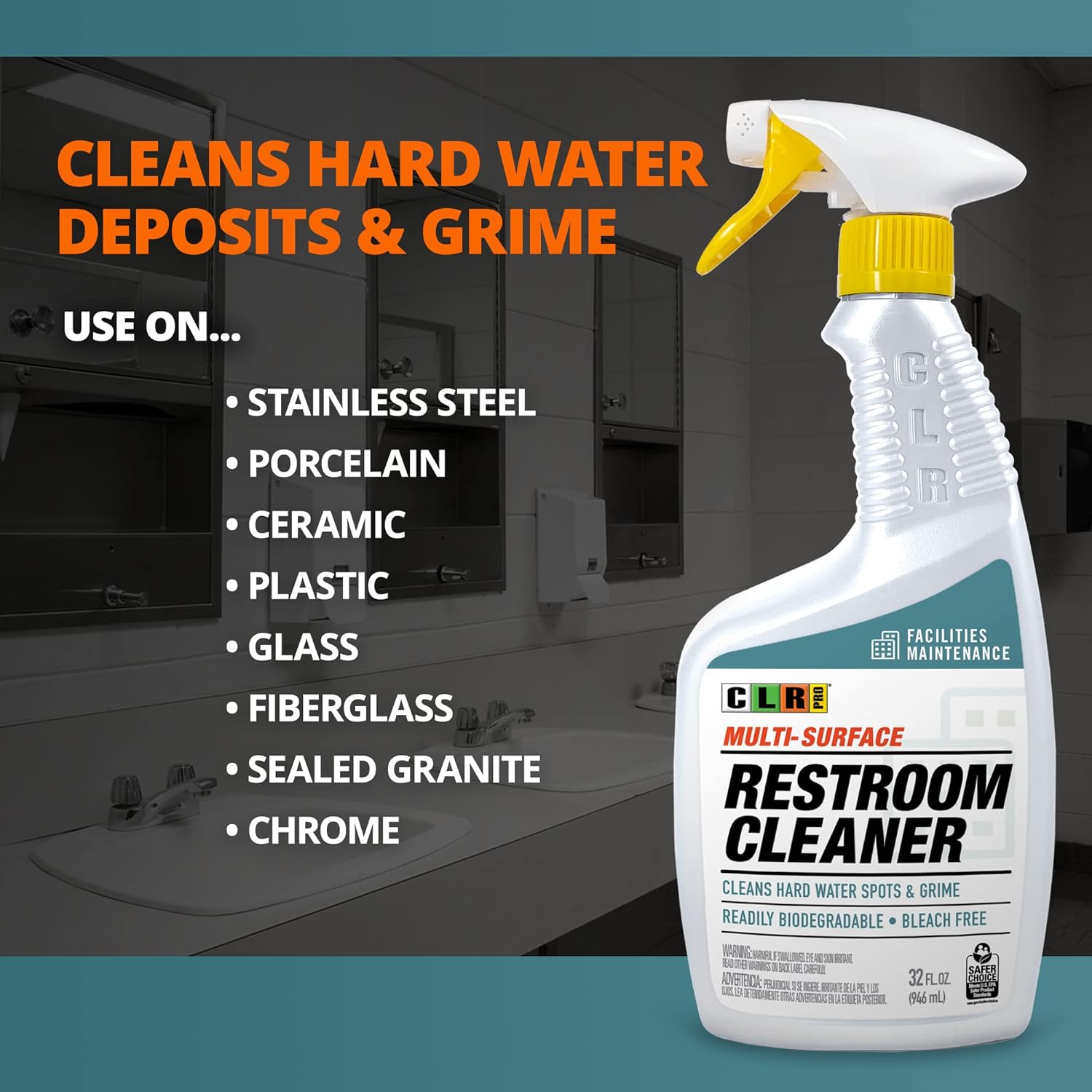 CLR PRO Restroom Cleaner 32 Oz Pack of 2