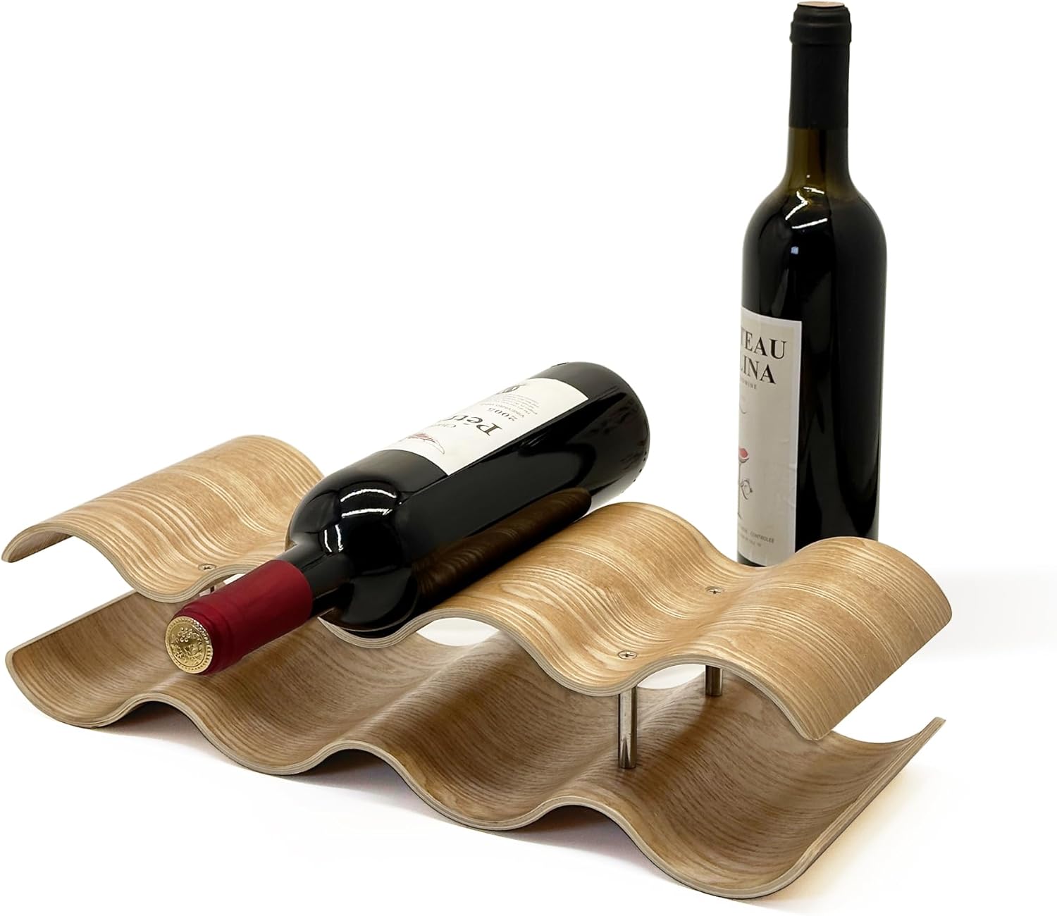 Bellglee 2-Tier Wooden Wine Rack Stand 7 Bottles