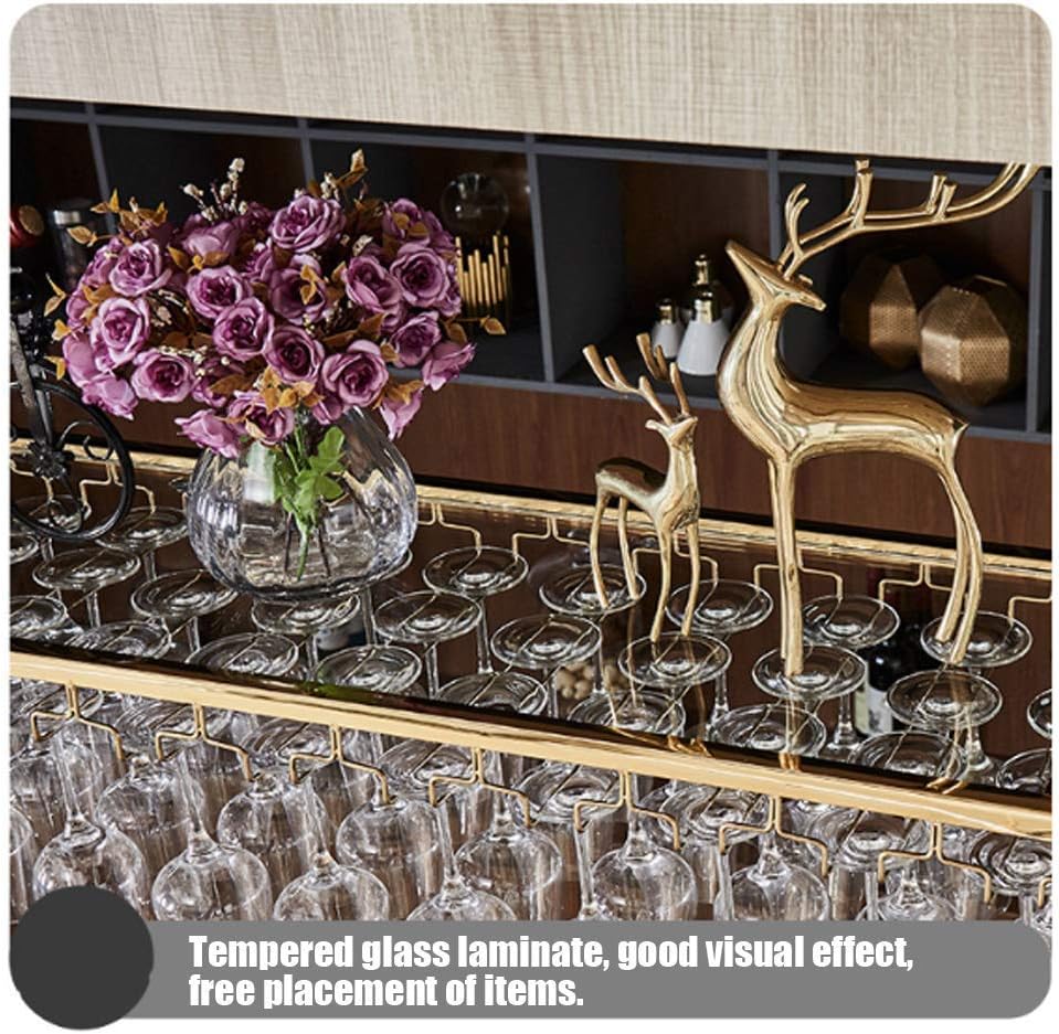 Stainless Steel Wall-Mounted Wine Rack Red Gold